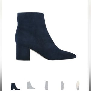 Marc Fisher Ltd Jarli Pointy Navy Suede Ankle Boots